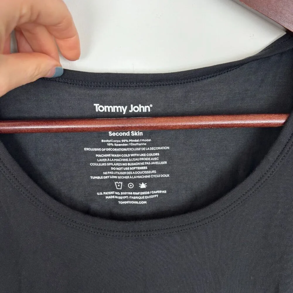 Tommy John Second Skin Black Tank Shirt Men's XL